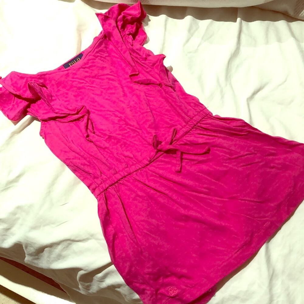 Ralph Lauren Hot pink drop waist cotton 2t dress
